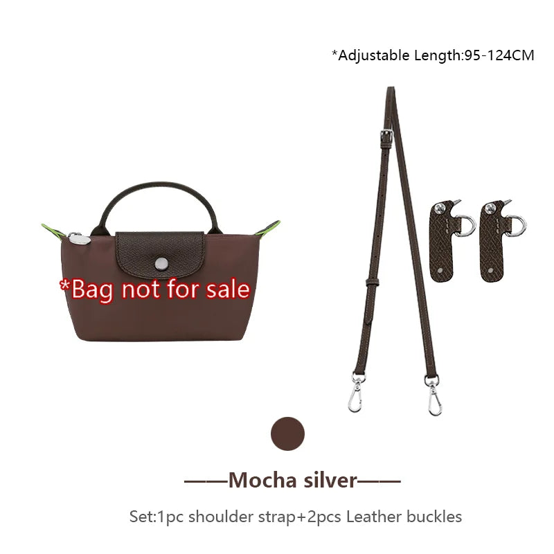 Genuine Leather Bag Shoulder Strap For Longchamp Mini Bag Crossbody Bag Strap Adjustable Bag Belt Bag Replacement Accessories