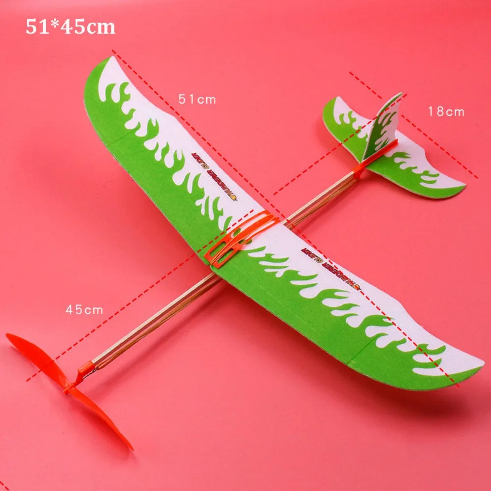 Ligthweight Airplane Glider Toy Model Popular Multistyles Rubber Band Powered Helicopter DIY Assemble Airplanes Toy