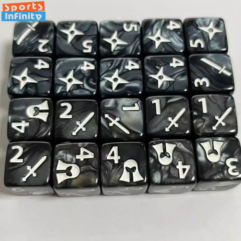 10 Pcs/Set 16mm Polyhedral Dice Set D6 for Dnd TRPG RPG Cthulhu COC Game of Thrones Dices Table Board Game Number Dice Kit