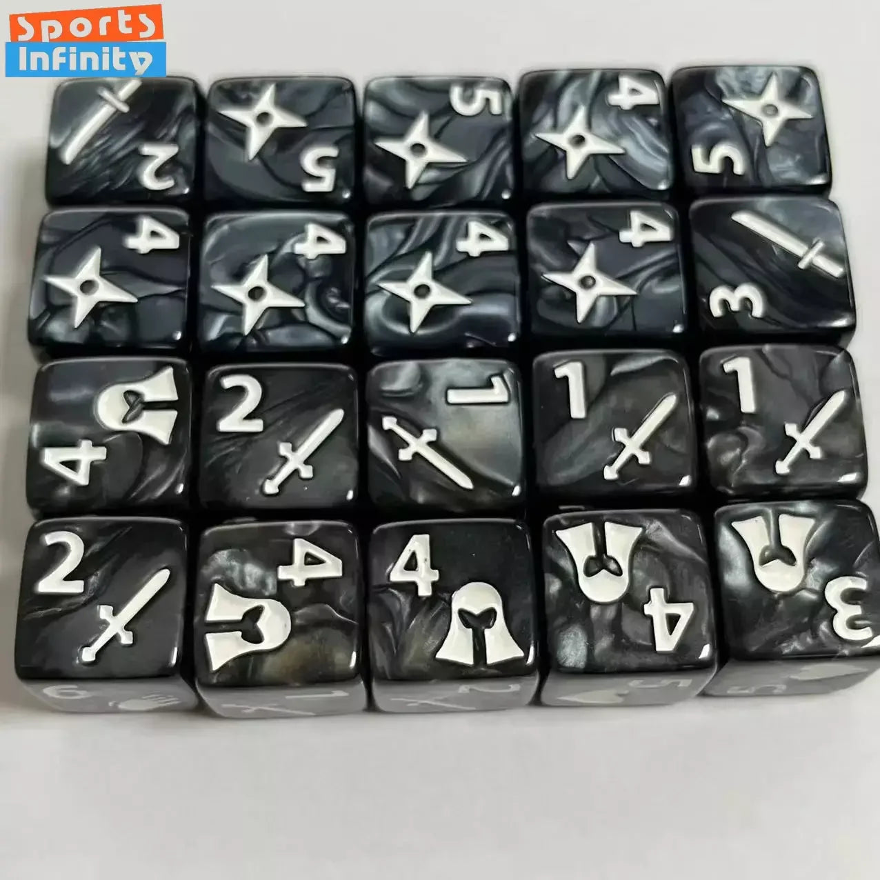 10 Pcs/Set 16mm Polyhedral Dice Set D6 for Dnd TRPG RPG Cthulhu COC Game of Thrones Dices Table Board Game Number Dice Kit