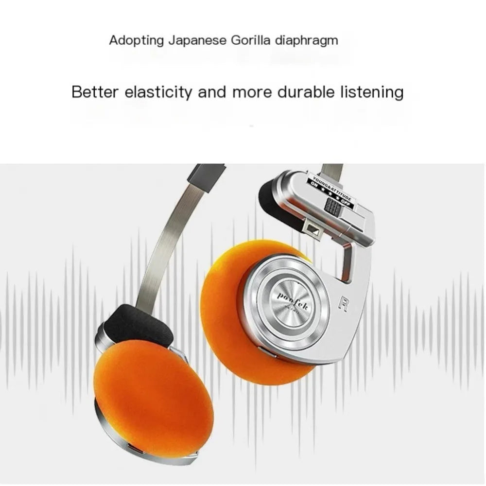 Original Bluetooth5.3 Wireless Headphones Sports Earbuds Retro Foldable Headset Stereo Gaming Noise Reduction Fashion Earphone