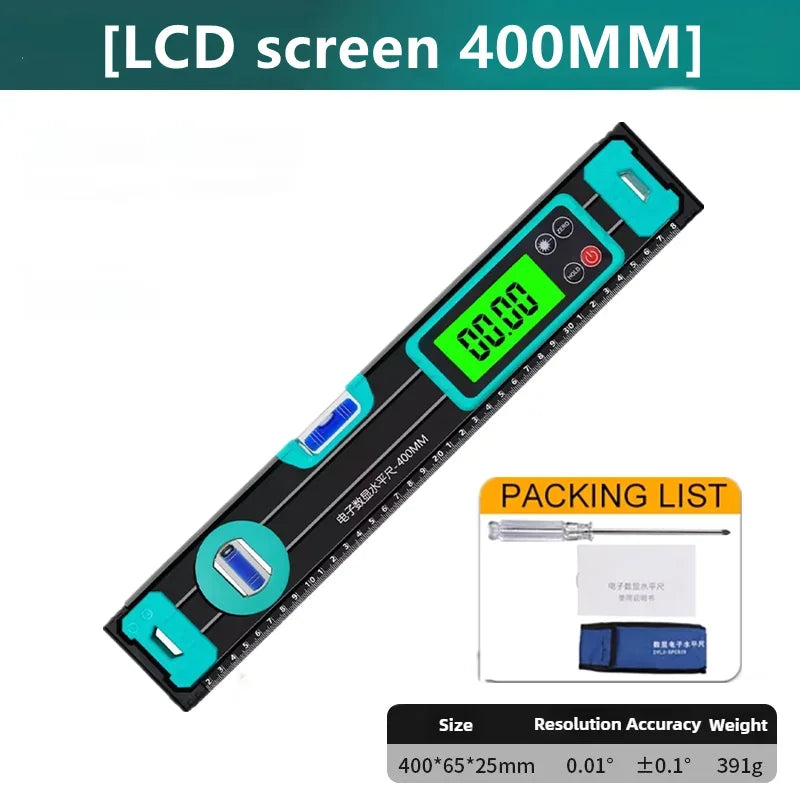 Digital Electronic Level  with LCD Screen Multi-functional High-Precision Magnetic Level with Gradients Portable Gauging Tool