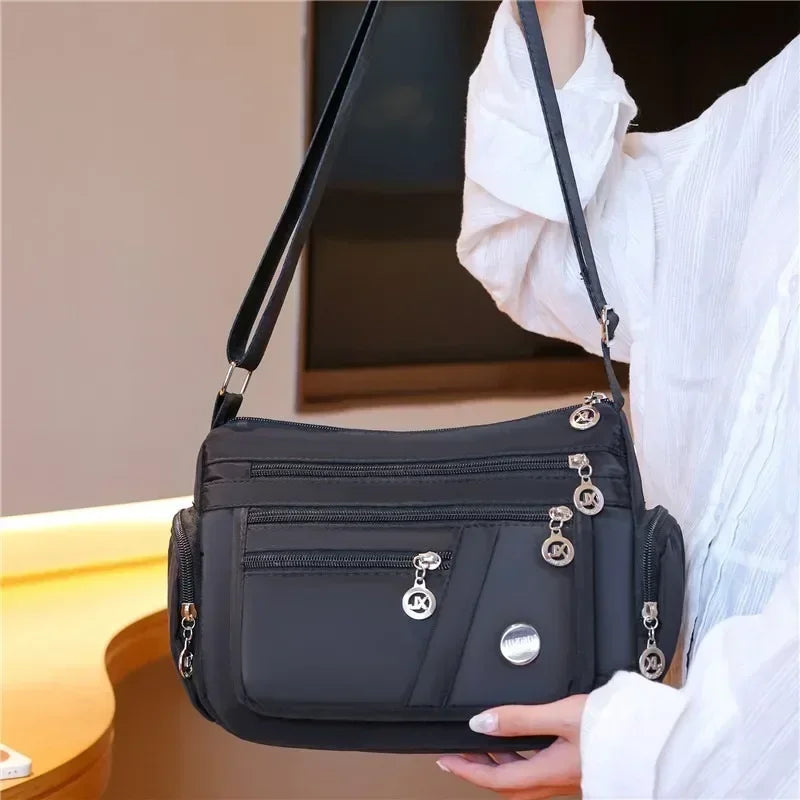 Multifunctional multi-compartment crossbody bag new lightweight leisure shoulder cloth bag cell phone coin purse