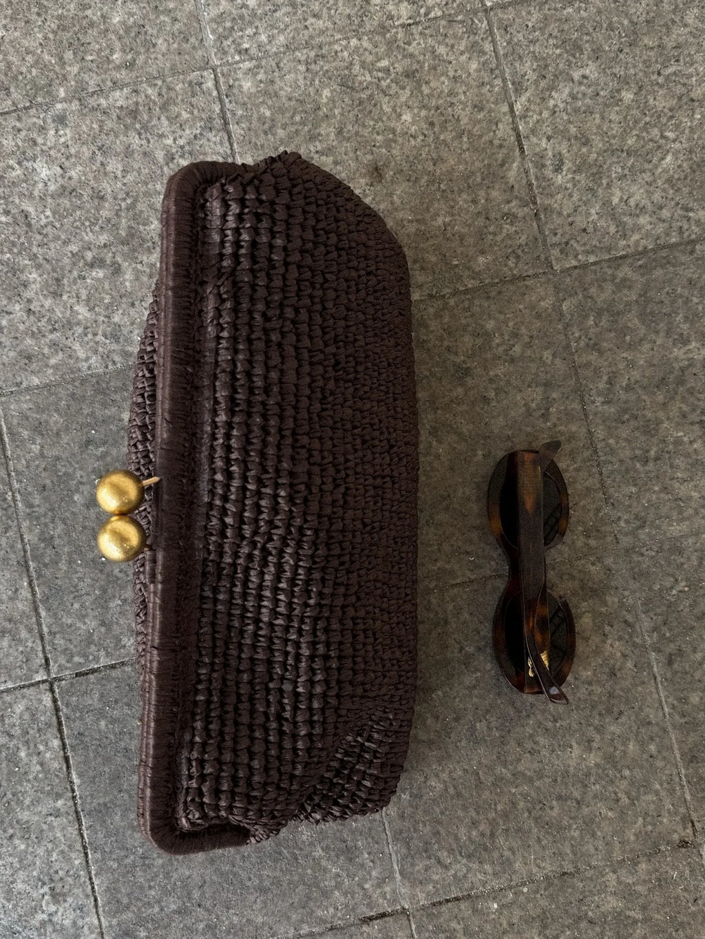 Handmade Woven Clutch Bag For Women Coffee Raffia Handbag with Chain Crossbody Summer Beach Bag
