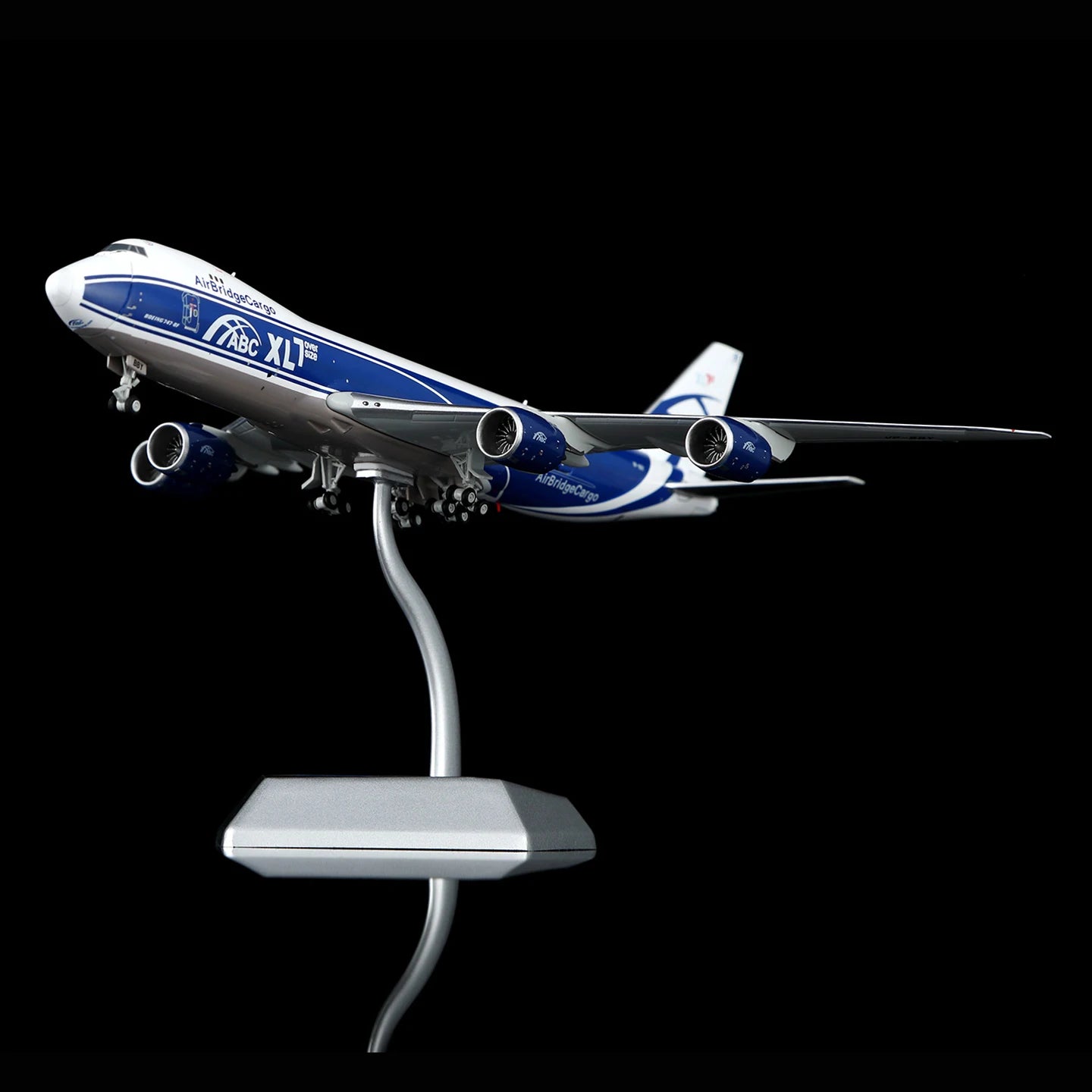 B632602 Alloy Collectible Plane Gift HX Models 1:400 Air Bridge Cargo Boeing B747-8F Diecast Aircraft Jet Model VP-BBY