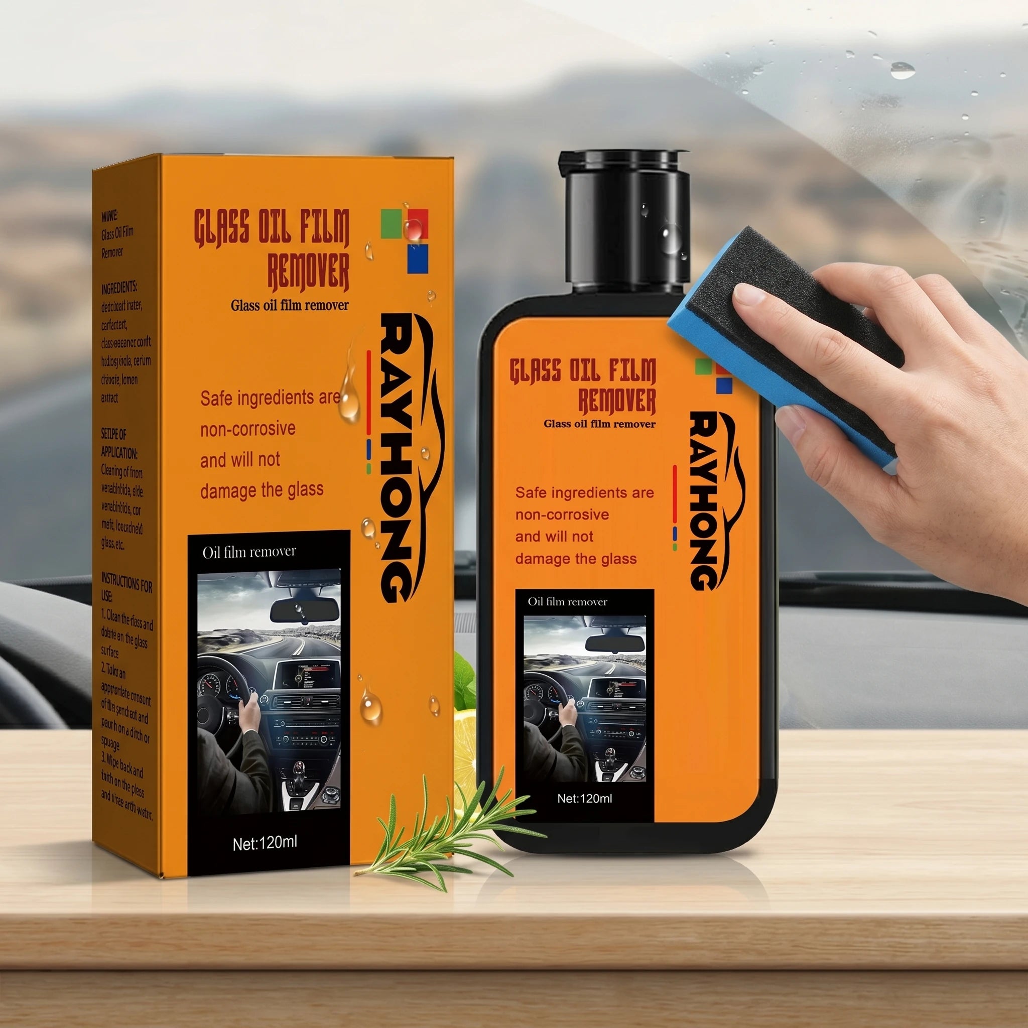Car Glass Oil Film Remover Cleans Dirt Stains Watermark Enhance Transparency Window Polish Rainproof Compound Windshield Cleaner