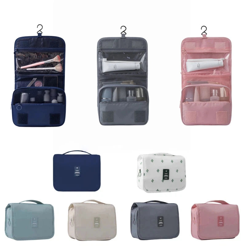 Travel Makeup Bag Waterproof Toiletries Organizer High Quality Women Neceser Bathroom Hook Wash Pouch Hook Makeup Storage Bag