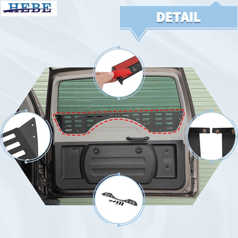 HEBE Tailgate Sill Storage Enclosure Car Window Storage Box For Mitsubishi Pajero 2007-2021 Accessories