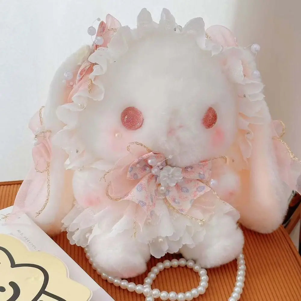 Cute Bunny Bag Princess Lolita Shoulder Bag Pearl Chain Sweet Crossbody Bags