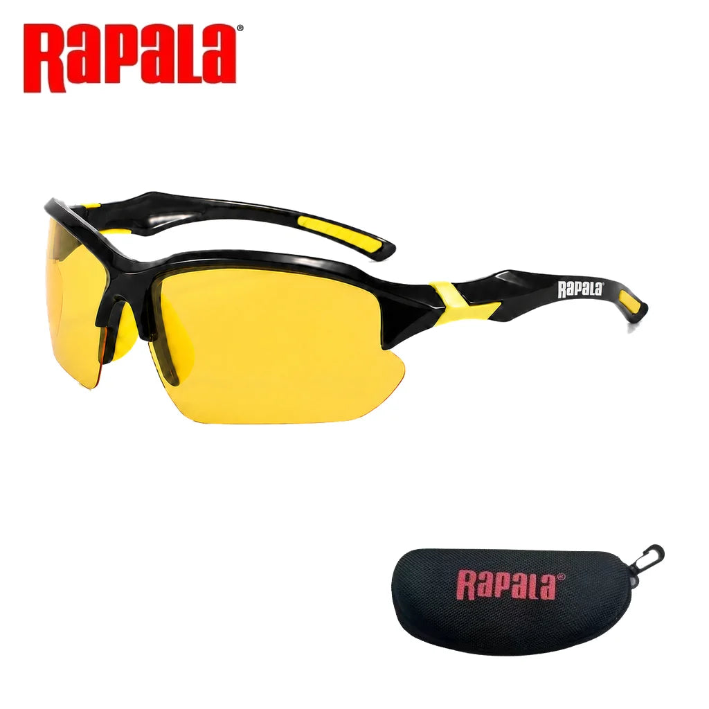 Outdoor Rapala Polarized Fishing Glasses UV400 for Fishing Riding Running Driving with Secure Fit Frame and Storage Case