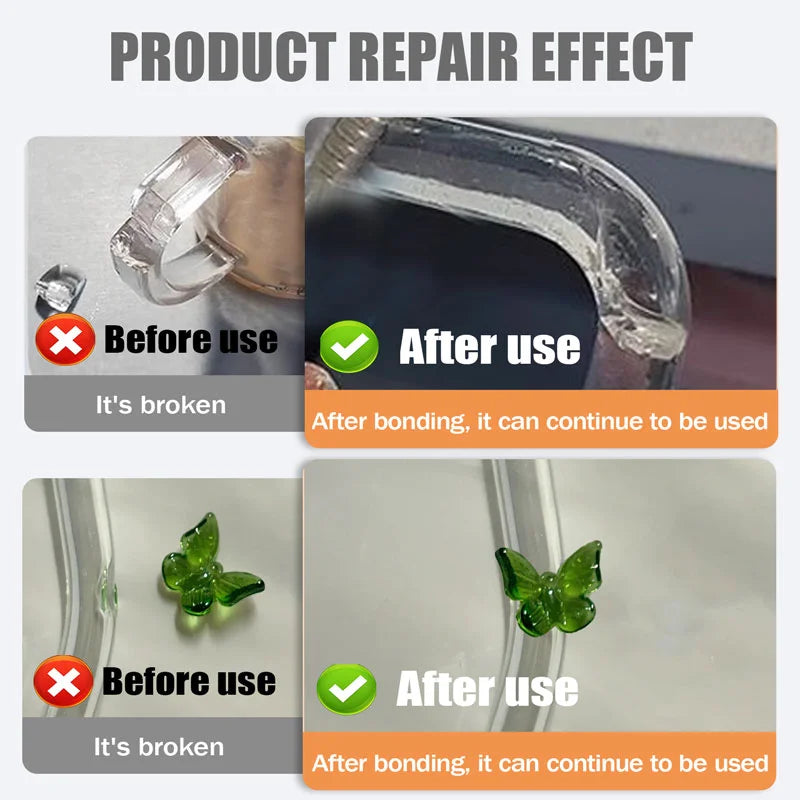 406 Super Glue, Fast-Drying Cyanoacrylate Super Glue and Universal Quick Repair of All Kinds of Glass Are Safe and Harmless.