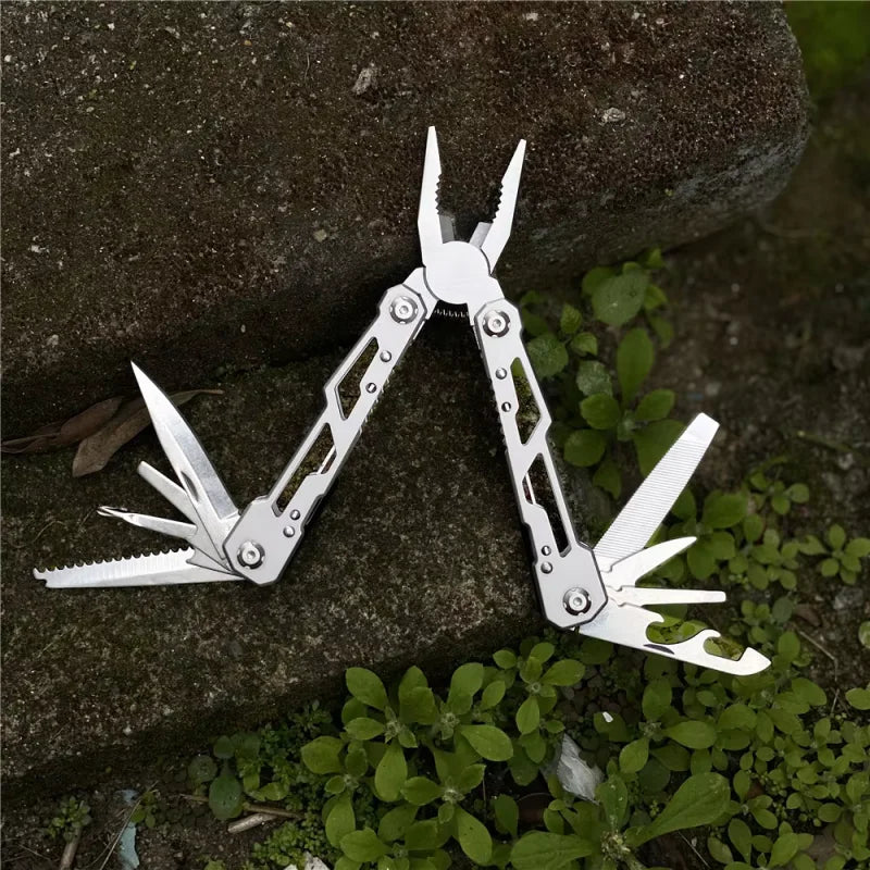 Hollow Out Folding Plier Portable Multifunctional Tool Plier Outdoor Emergency Camping Combined Knife Plier