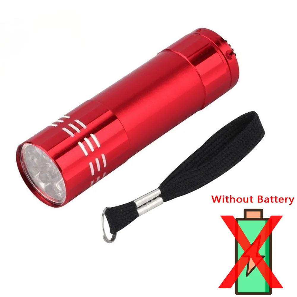395nm UV Flashlight Ultraviolet Torch With Pen Clip Portable Violet Light Pet Urine Scorpion Detector UV Lamp Use AAA Batteries