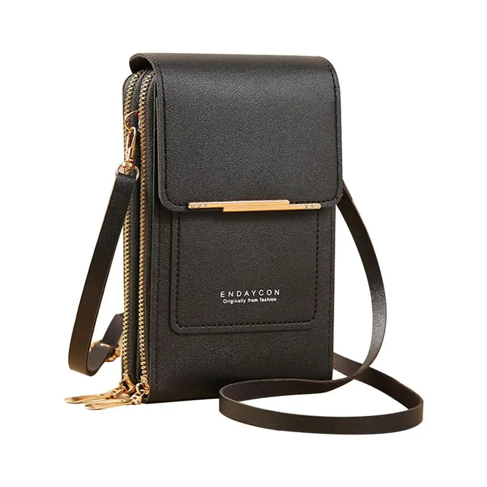 High Quality PU leather Crossbody Bags RFID Anti Theft Purse Bag Touch Screen Phone Bag Women Travel Smartphone Handbag