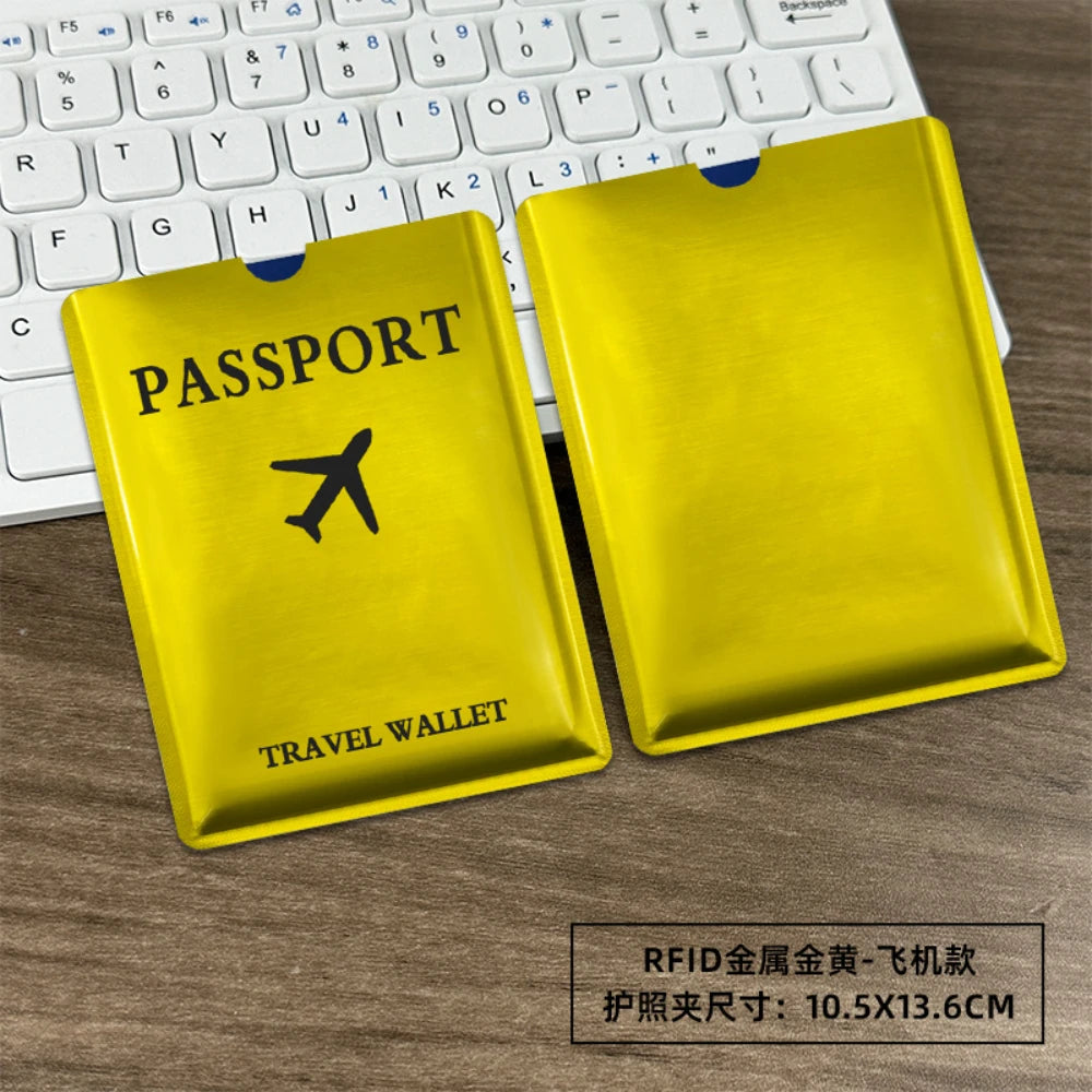 Rfid Passport Cover Laser Passport Protective Cover Passport Holder Anti-Theft For Airport Border Crossing Travel