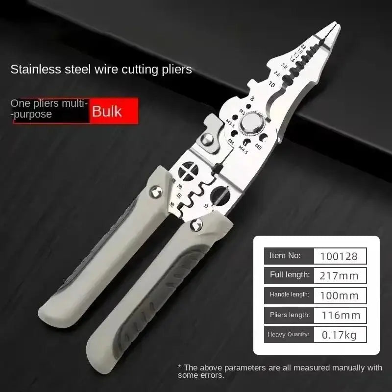 1/2/5pcs Wire Stripper Pliers Multitool, High Precision Electrical Crimper & Cutter, Ergonomic Non-Slip Hand Tools for Electricians, DIY Projects, Workshop Use, Practical Gift for Dad