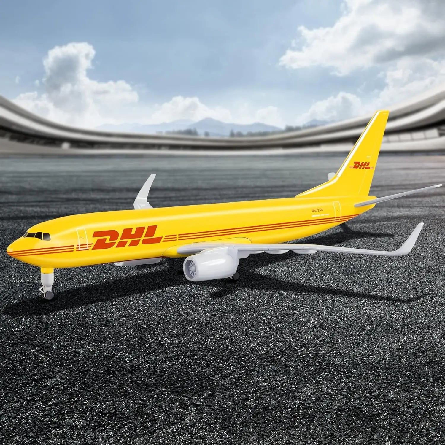 1:300 Scale 20cn DHL Airlines 737 Airplane Models Alloy Diecast Airplane Model Toy Aircraft Plane Model Toy for Collection