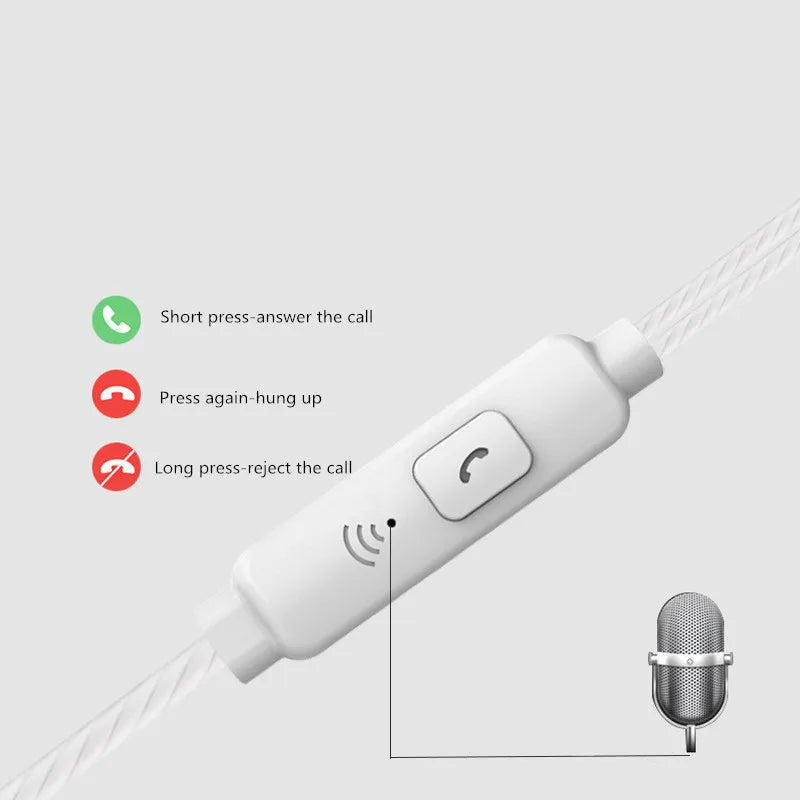 1pc Sport Earphone wholesale Wired Super Bass 3.5mm Crack Colorful Headset Earbud with Microphone Hands Free