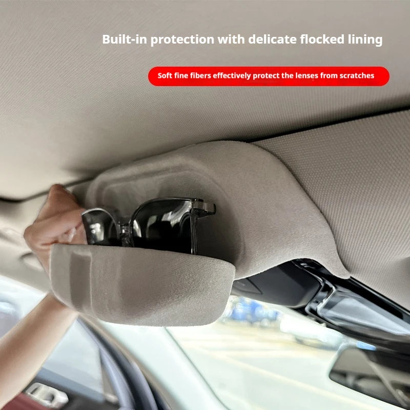 Car Sunglasses Holder Suede Glasses Case Sunglasses Storage Box For BMW 3 5 Series X1 X3 X5 X6 X7 G20 G45 G60 G05 G06 G07 U11
