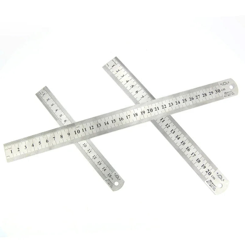 Tyture Straightedge Double Side Scale Metal Ruler High Quality Stainless Steel Woodworking Drawing Measuring Tools 0-15/25/30mm