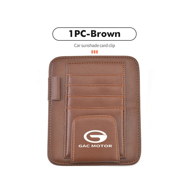 Car Sun Visor Glasses Case Sunglasses Clip Card Ticket Holder For GAC MOTOR Trumpchi Aion S GS3 GS4 GS5 GS8 GA4 GA6 GA8 GE3 2016
