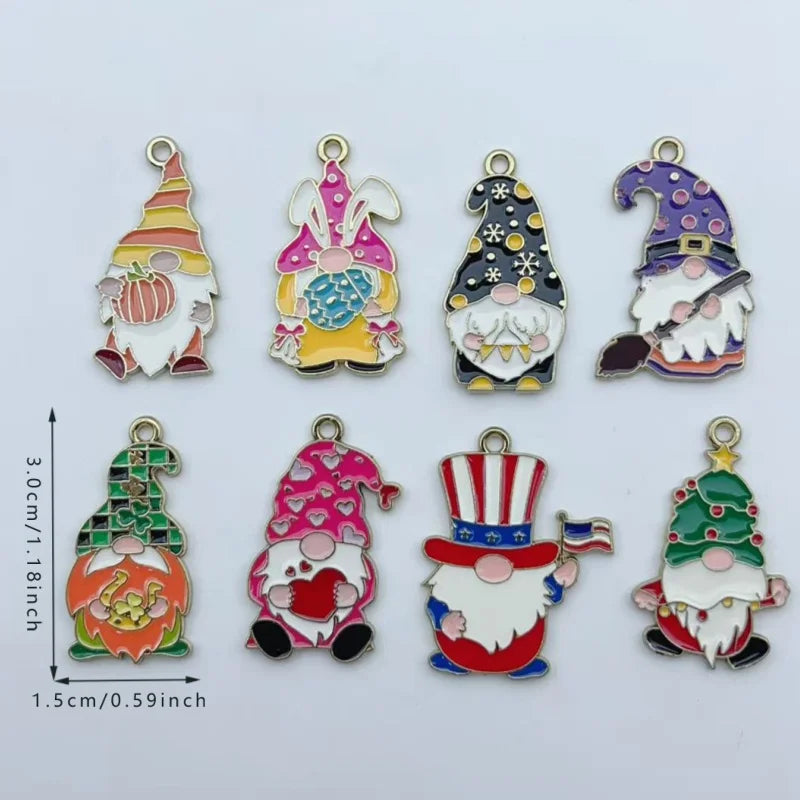 10pcs Cartoon Animal Droplet Alloy Pendant DIY Jewelry Accessories Bag Decorative Pendant