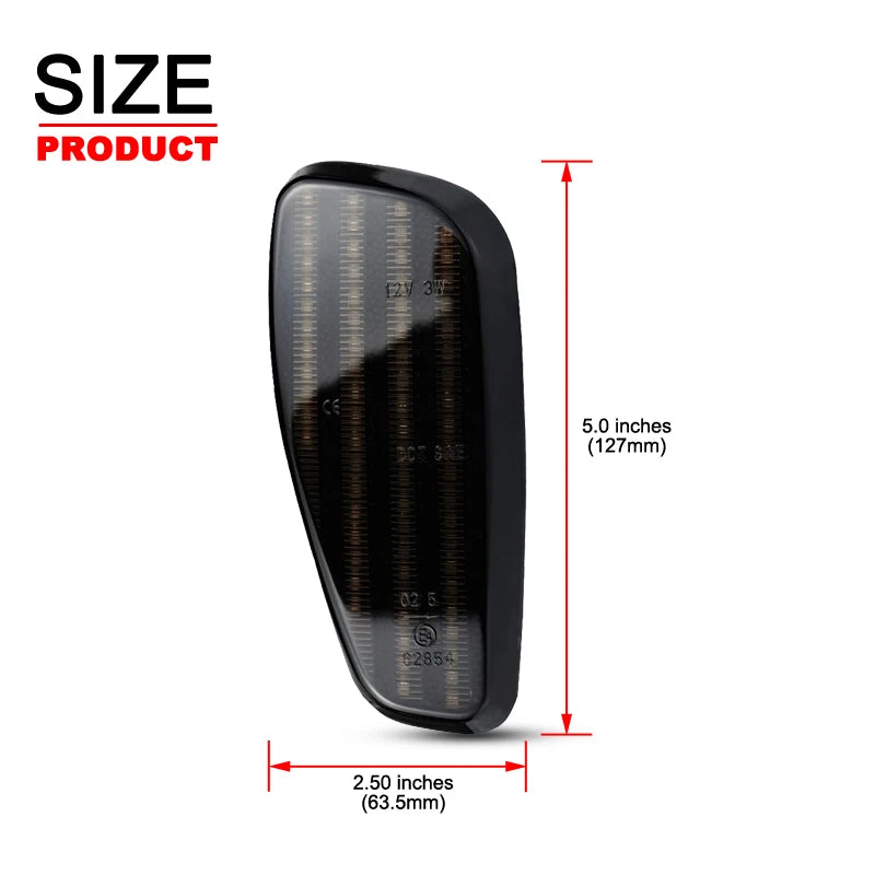 For Jeep Renegade 2015-2023 Clear & Smoked Lens Frotn Fender Amber Light LED Side Marker Lamp