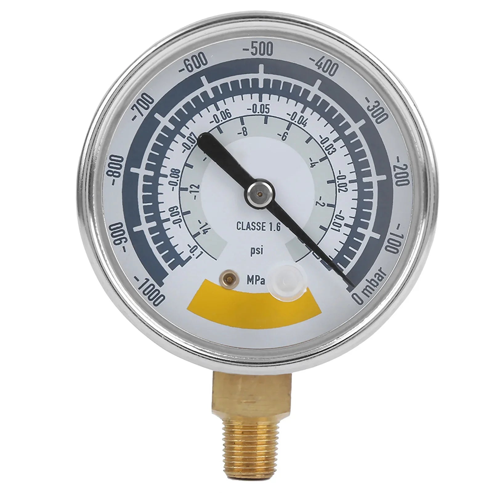 Air Gauge Instrument Pressure Gauge Accurate for Vacuum Pump 0‑14psi NPT 1/8in Connector Vacuum Gauge 0‑14psi Pressure Gauge