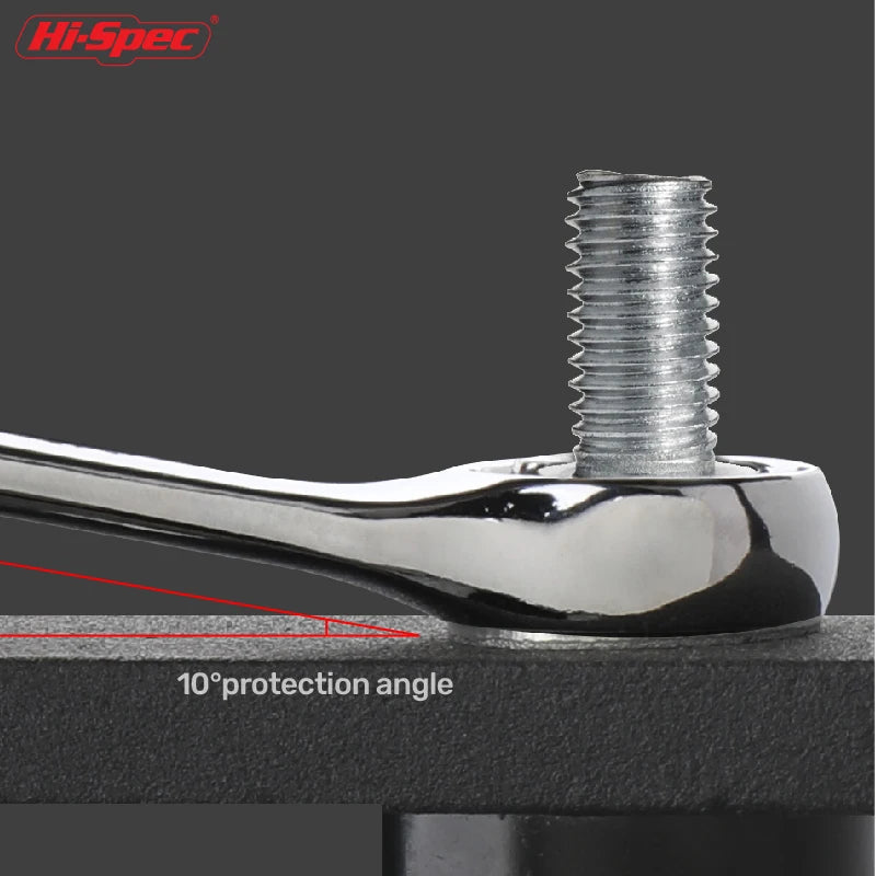 Hi-Spec Offset Open-End Dual-Use Combination Wrench Set CR-V Opened Ring Combo Spanner Hand Tool Kit for Home Repair