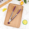 1Pc 7inch Stainless Steel Food Clip BBQ Grill Steak Food Clip Non-slip Handle Bread Tong Party Kitchen Cooking Accessories