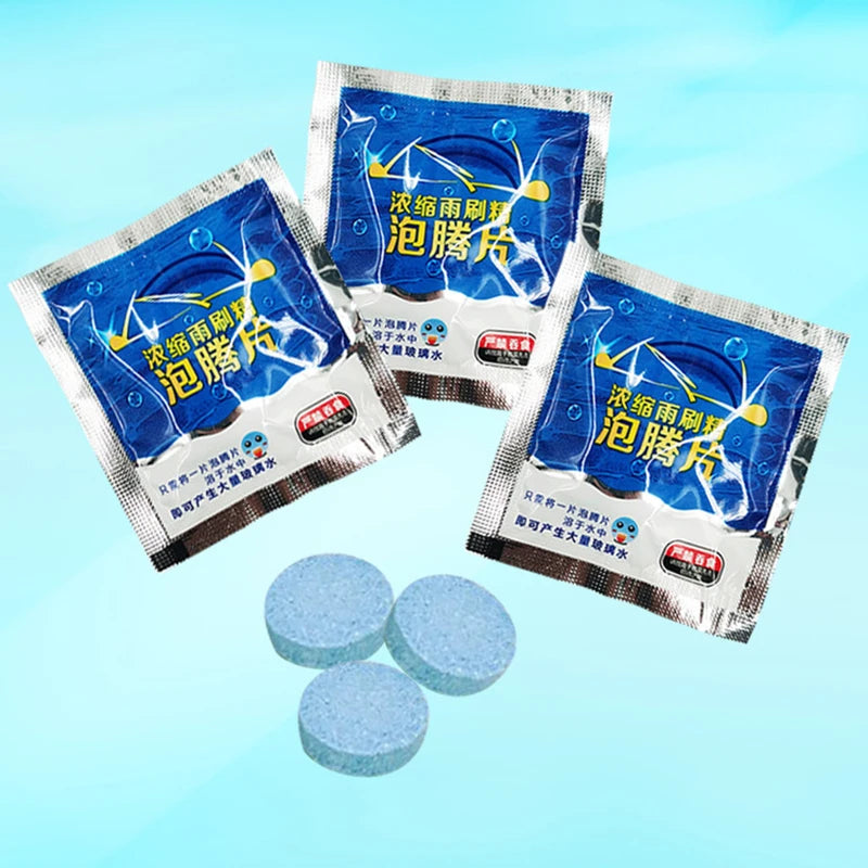 Car Windscreen Cleaner Effervescent Tablet Solid Cleaner Auto Wiper Glass Solid Cleaning Concentrated Tablets Detergent