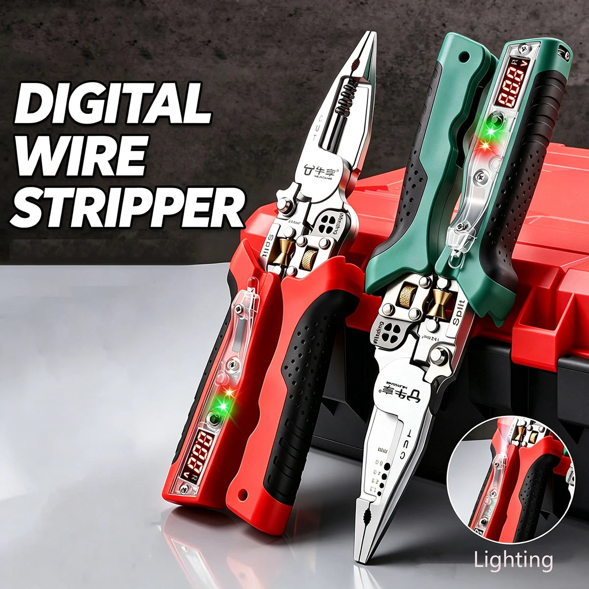 10 In 1 Rechargeable Wire Stripping Pliers With Voltage Tester Multifunctional Electrician Cutting Motorcycle Repair Tool