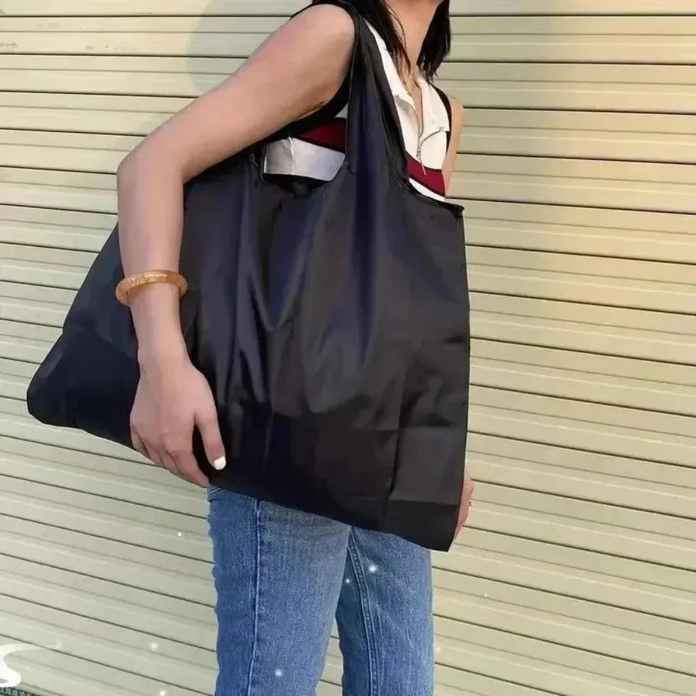 Extra Large Reusable Grocery Shopping Bags Washable Heavy Duty Nylon Foldable Waterproof Eco Friendly Totes Travel Storage Pouch