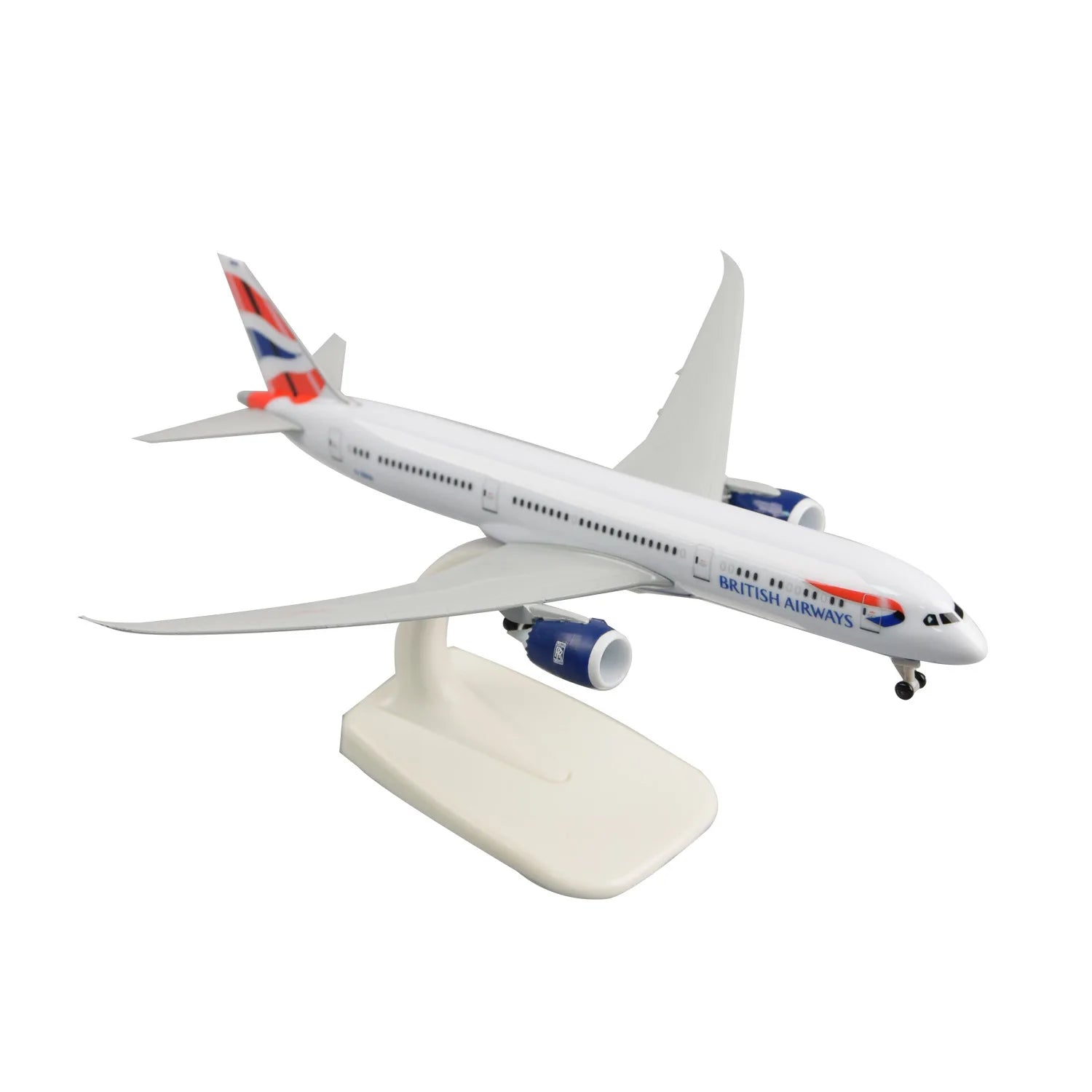 1/300 Scale 20cm Britain B787 Diecast Metal Airplane Model Toy Kits with Stand for Collections Displays or Boy Gift