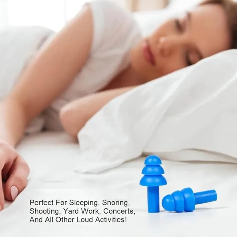 2-50Pcs Ear Plugs Sleeping Noise Cancelling Reusable Silicone Sound Block Earplugs Summer Waterproof Swimming Ear Plug with Box