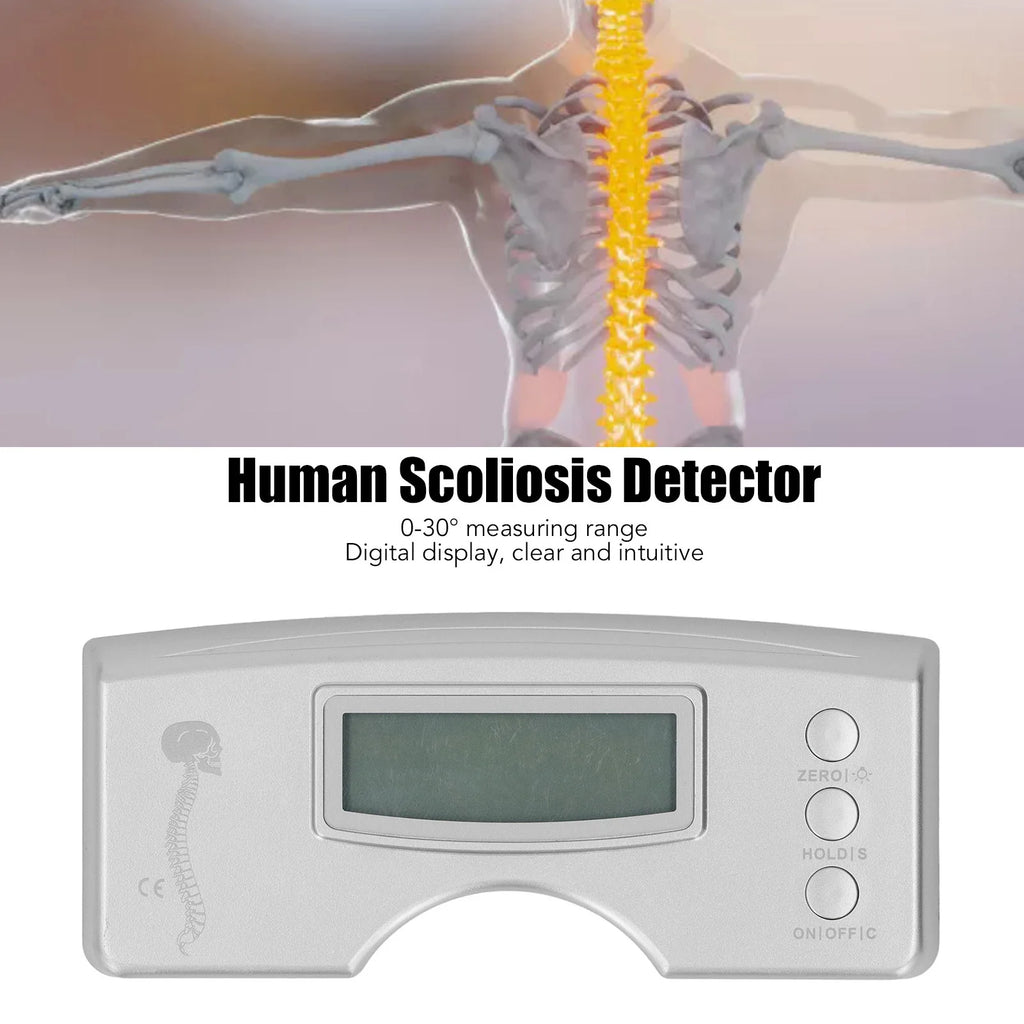 Human Scoliosis Meter Digital Display Scoliosis Meter Human Spine Electronic Scoliometer Detector 0 to 30 Degree Scoliosis Meter