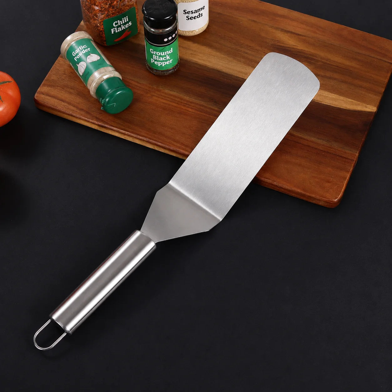 Stainless Steel Cooking Spatula Turner for BBQ, Frying, and Steak Kitchen Utensil