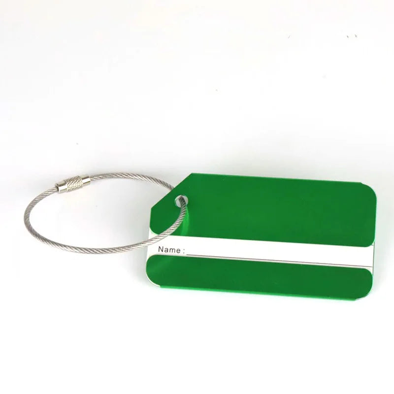 1PC Aluminium Metal Travel Accessories Luggage Baggage Suitcase Backpack Bags Address Tags Name Label Holder for Women Men
