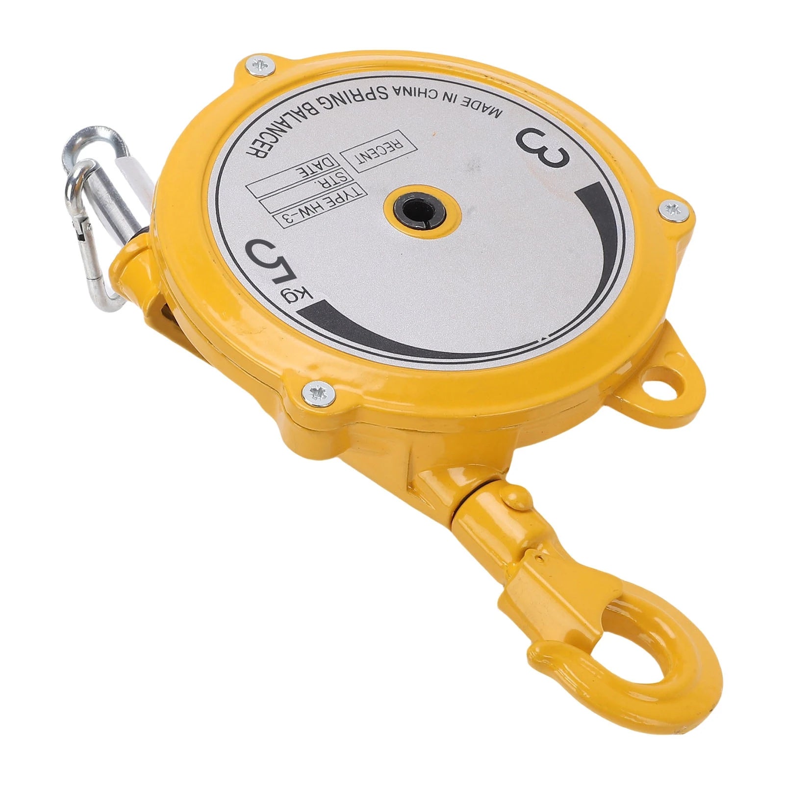 Spring Balancer 3-5kg Load Bearing Self Locking Retractable Tool Holder with 1.9m Wire Rope and Hook