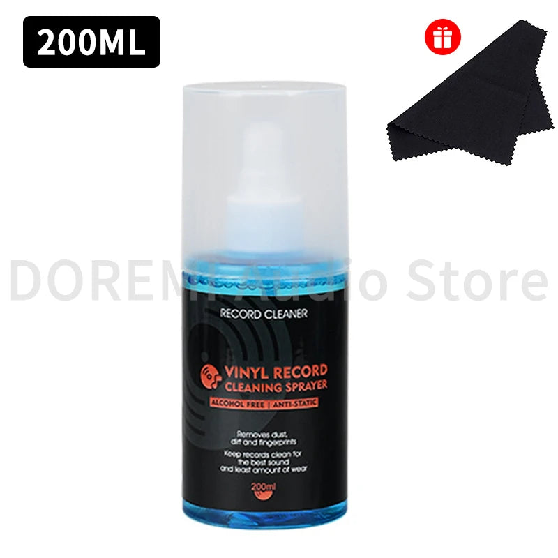 Vinyl Record Cleaning Liqui Spray Dust-proof Anti-static Cleaner Records Cleaning Solution for LP/CD Turntable Records Player