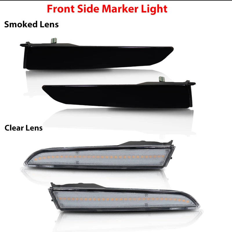 2pcs Car Front Side Marker Parking Lights Fender Corner LED Amber  Fit for 2010-2012 Ford Fusion(aka Mendeo) Turn Signal Light