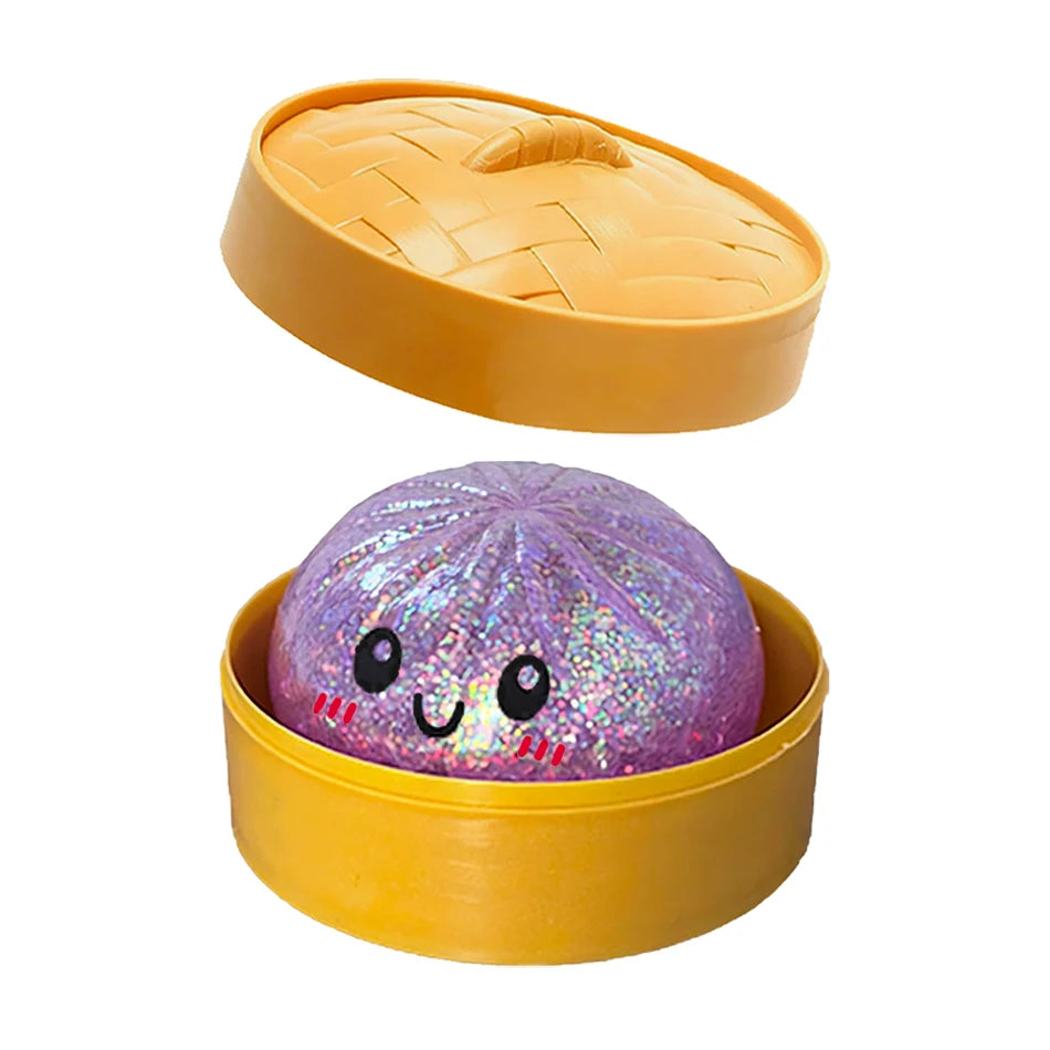 Rare Gold Flash Dumpling Pressure Ball Slow Rebound Soft Pinch Decompression Toy Office Desk Decor Birthday Gift Children&Adult