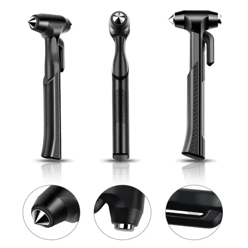 3 In 1 Emergency Safety Hammer Car Window Glass Breaker Seat Belt Cutter High Hardness Steel Rescue Tool Auto Accessories