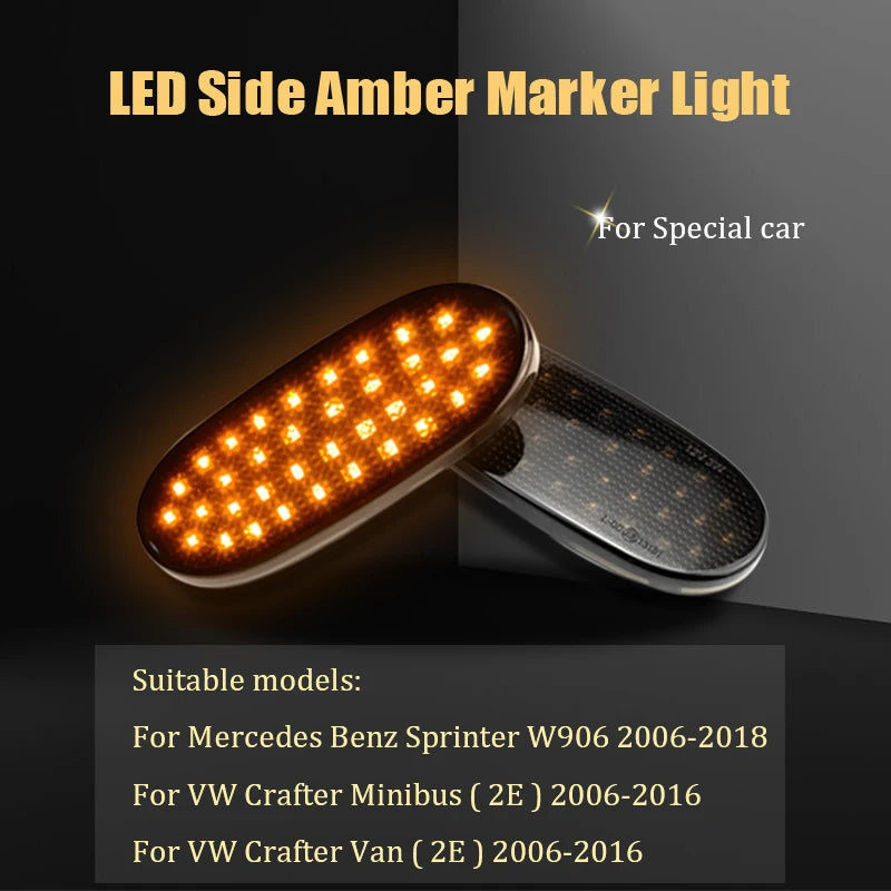 Dynamic LED Side Marker Light Side Repeater Lamp Turn Signal Light Panel Lamp For Volkswagen Crafter 2006 For Benz Sprinter W906