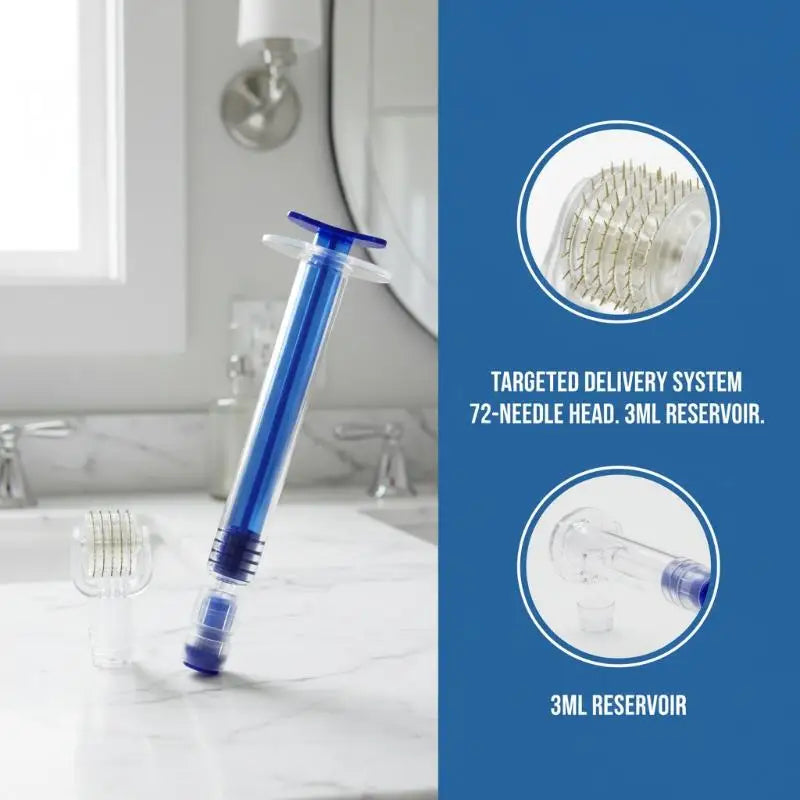 Microneedle Roller 0.25mm for Hair Serum Application Enhances Follicle Absorption DIY Scalp