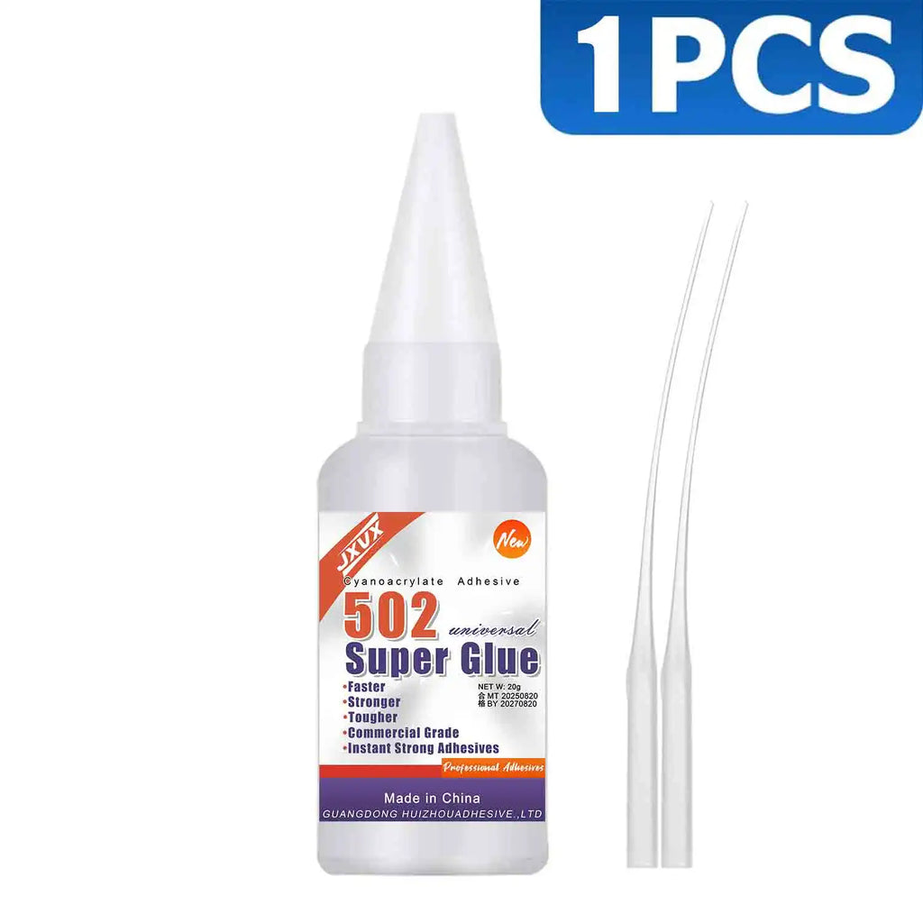 15PCs 502 Super Strong Glue Instant Quick-drying Cyanoacrylate Adhesive Leather Rubber Wood Metal Strong Bond Liquid Glue Tool,Stationery Store Gel 502 Instant Strong Glue,With precision distributor,20g (0.7oz).