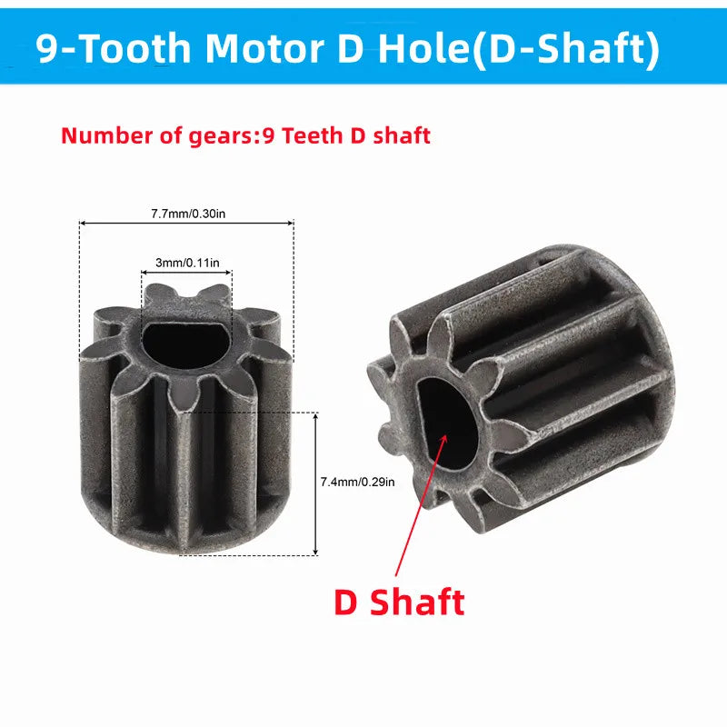 1 Piece Dc Motor Gear 9 /11 /12/13/14/15/16 Teeth Electric Motor Gears for 10.8V / 12V / 14.4V / 16.8V / 18V / 21V /25V Motors