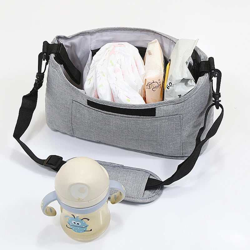Baby Stroller Hanging Bag Large Capacity Baby Diaper Storage Bag Diaper Organizer Women's Shoulder Bags Portable Mommy Tote New