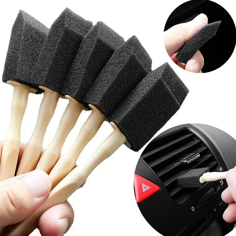 100/1pcs Car Air Conditioner Vent Cleaning Brush Auto Interior Air Outlet Detailing Scrub Sponge Brush Grille Duster Clean Tools