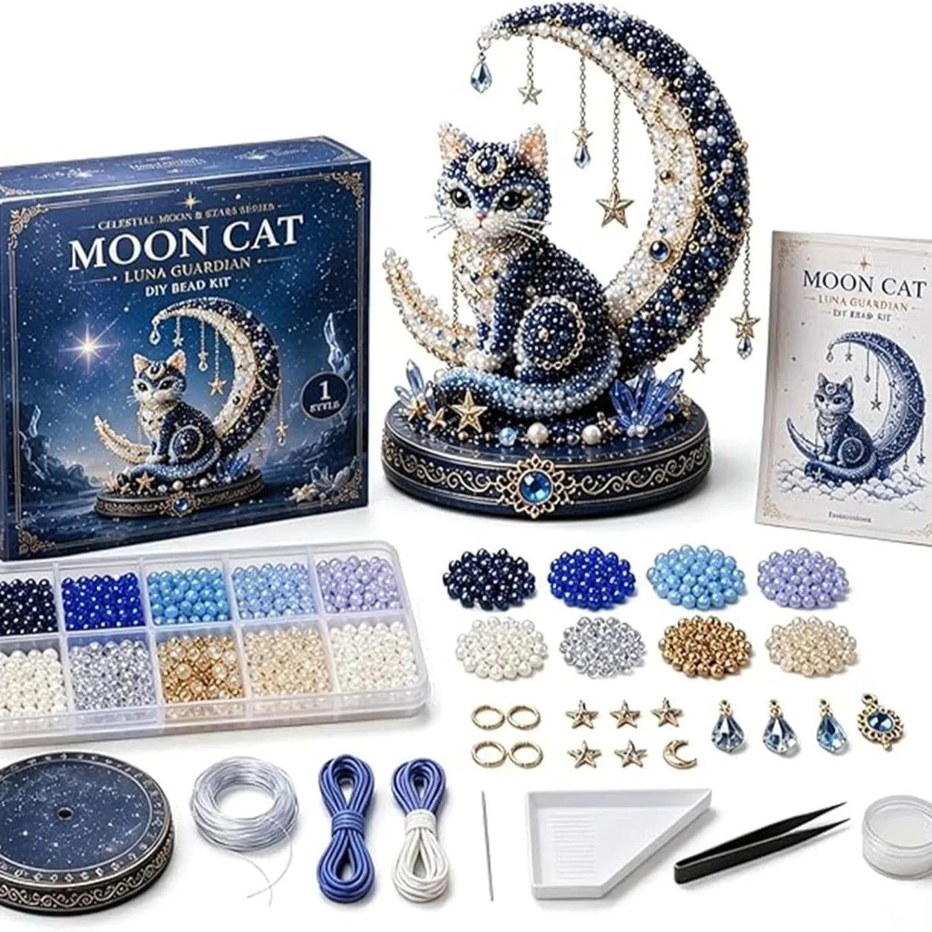Wild Animal DIY Bead Craft Set, Eagle Deer Wolf Unicorn Beading Assembly Kit For Handmade Art Hobby Decor Accessory